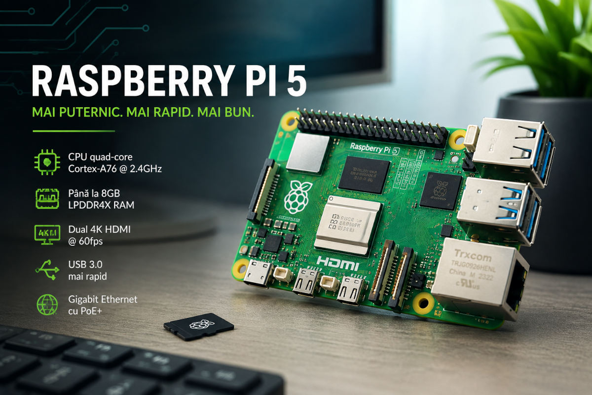 Raspberry Pi 5 cu 2GB RAM: ce poți face cu modelul de bază?