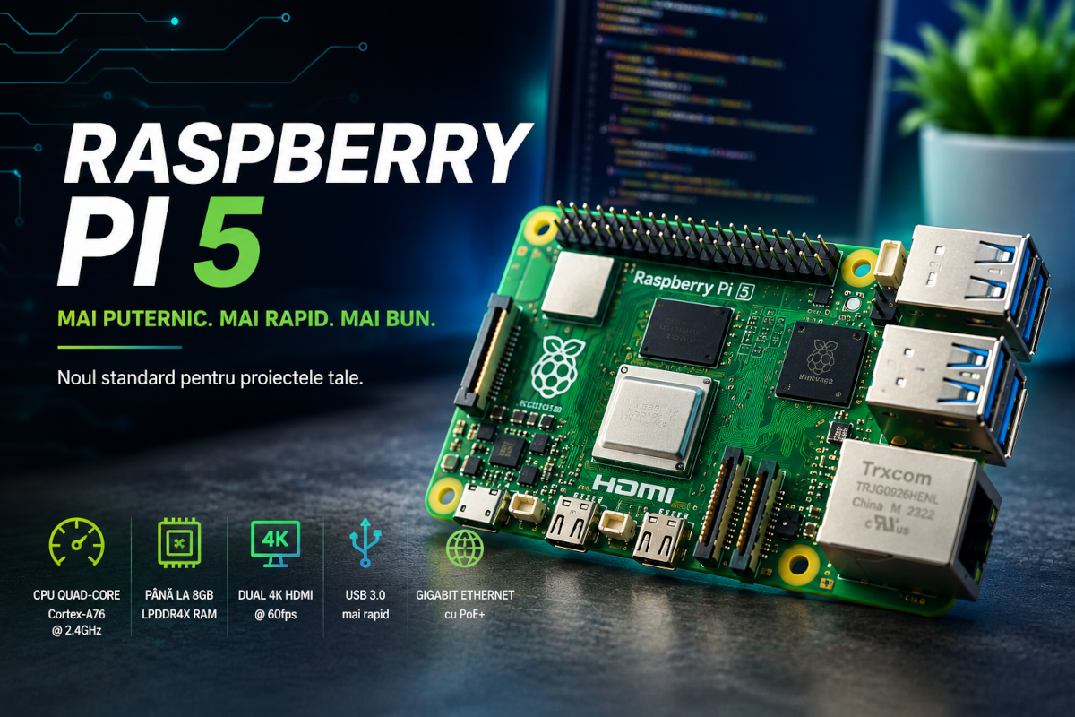 Raspberry Pi 5 4GB: echilibrul ideal pentru proiecte Linux și IoT?