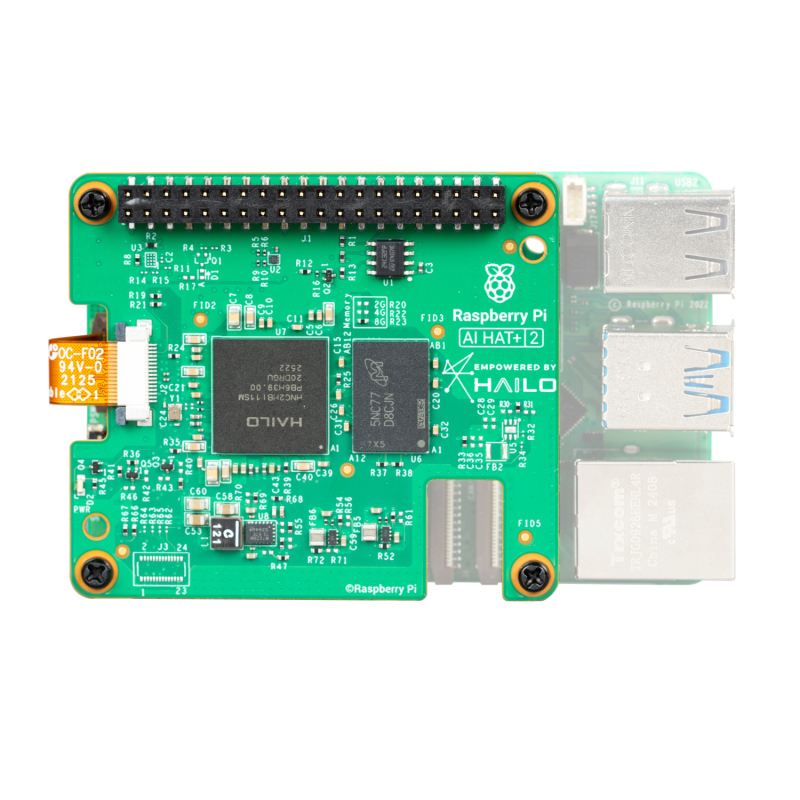 AI HAT+ V2 for Raspberry Pi 5 - 40TOPS