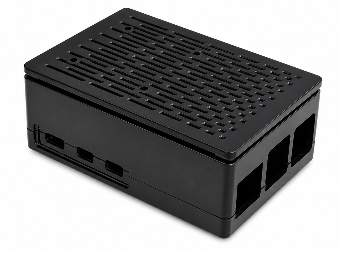 Carcasa plastic Raspberry Pi 5 cu ventilator